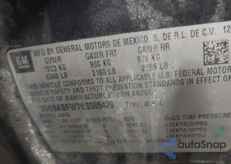 2011 Chevrolet Hhr Lt z USA, uszkodzony, nr VIN 3GNBABFW7BS588429